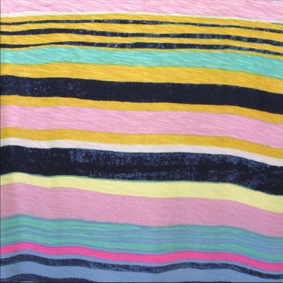 RACHAEL Rachael Roy NWT Cinched A-Line Striped Dress Size M Navy Multi Colored - Picture 7 of 8